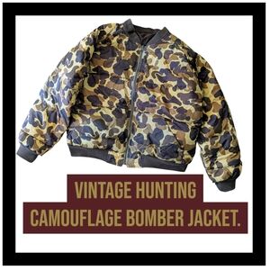 Vintage Camouflage Bomber Jacket